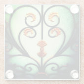 鉄ハート ガラスコースター (裏面)