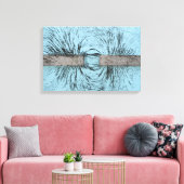 鉄フィリング図解入りの、写真付きのAROUを用いた磁場 キャンバスプリント (インサイチュ (リビング))