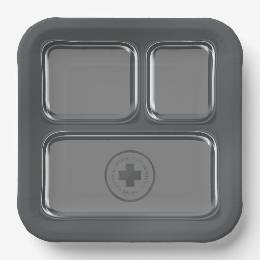 鉄フェイク科病院刑務所お盆 ペーパープレート (正面)