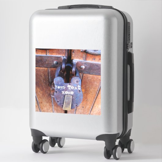 鉄ロックさびヴィンテージ木製ドアがロック シール (スーツケース)