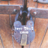 鉄ロックさびヴィンテージ木製ドアがロック シール (正面)