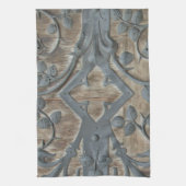 鉄中世の木製扉の錠 キッチンタオル (縦)