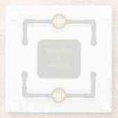 鉄保管とガス灯「Calm & Steam On」 ガラスコースター (裏面)