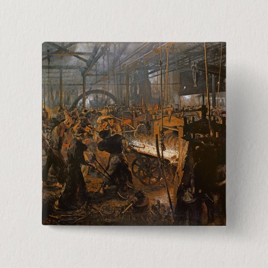 鉄圧延の製造所1875年 缶バッジ (正面)