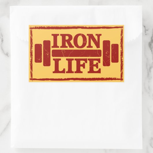 鉄寿命 長方形シール (バッグ)