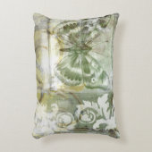 鉄工ゲート付き緑の蝶インセット アクセントクッション (正面(垂直))