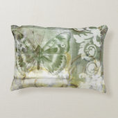 鉄工ゲート付き緑の蝶インセット アクセントクッション (裏面)