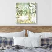 鉄工ゲート付き緑の蝶インセット キャンバスプリント (インサイチュ (寝室))