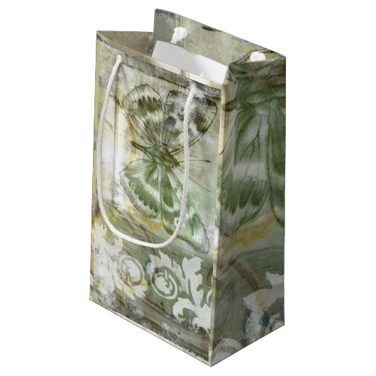 鉄工ゲート付き緑の蝶インセット スモールペーパーバッグ (裏面アングル)