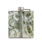 鉄工ゲート付き緑の蝶インセット フラスク (裏面)