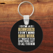 鉄工人は厳しい職種は気にしないはっきりした キーホルダー (正面)