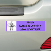 鉄工、AUnion Iの誇り高い妻… -カスタマイズ バンパーステッカー (車上)