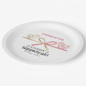 鉄板焼日本のステーキハウスドラゴン誕生日 ペーパープレート (アングル)