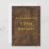 鉄枠効果少年誕生日両面 招待状 (正面)