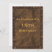 鉄枠効果少年誕生日両面 招待状 (正面)