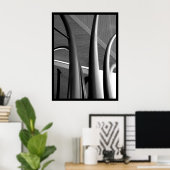 鉄柱ポスター(BW) ポスター (ホームオフィス)