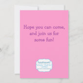 鉄棒の体育専門家の誕生日のパーティの招待状 招待状 (裏面)