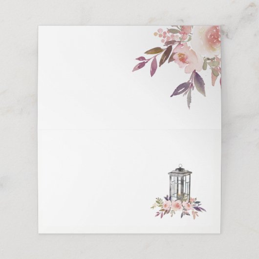 鉄灯素朴水彩花座席表 プレイスカード (外部開封)