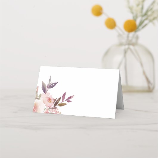 鉄灯素朴水彩花座席表 プレイスカード (裏面)