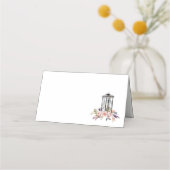 鉄灯素朴水彩花座席表 プレイスカード (正面)