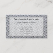 鉄無地の形金属ダイヤモンドプレート模様 名刺 (裏面)