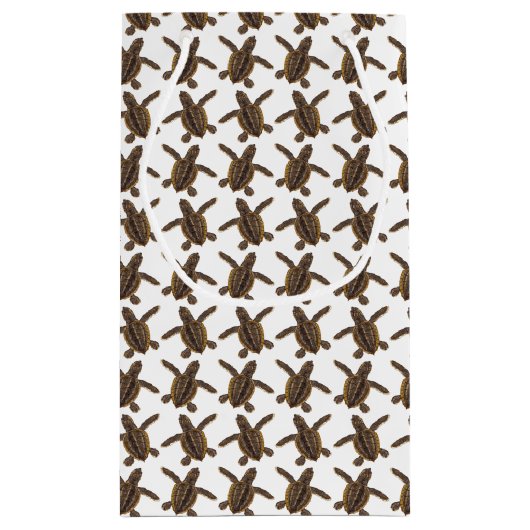 鉄球棒のウミガメのHatchlingのギフトバッグ スモールペーパーバッグ (裏面)