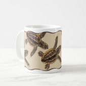 鉄球棒のウミガメのHatchlingのマグ コーヒーマグカップ (正面左)