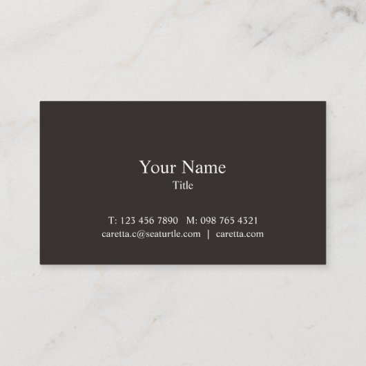 鉄球棒のウミガメのHatchlingsの名刺 名刺 (裏面)