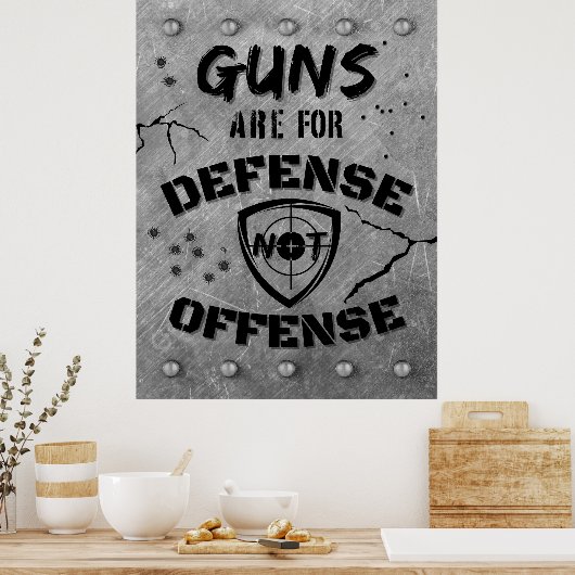 鉄砲は攻撃にあらず防御に供す ポスター (キッチン)