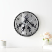 鉄砲剣銀製丸時計 ラージ壁時計 (ホーム)