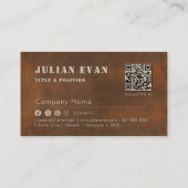 鉄素朴型はっきりしたステンシ男らしル金属 名刺 (裏面)