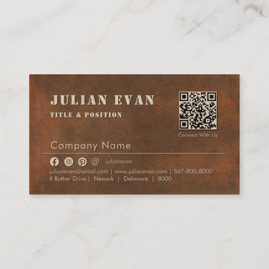 鉄素朴型はっきりしたステンシ男らしル金属 名刺 (裏面)