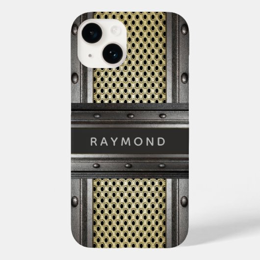 鉄素朴金属粗い産業労働者の男性 Case-Mate iPhoneケース (裏面)