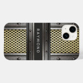 鉄素朴金属粗い産業労働者の男性 Case-Mate iPhoneケース (裏面 (横))