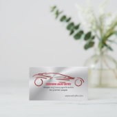 鉄製の外観、カーセールスの赤いスポーツ·オート 名刺 (スタンド正面)