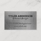 鉄製フライパンをテーブルに置く | モノグラム 名刺 (裏面)