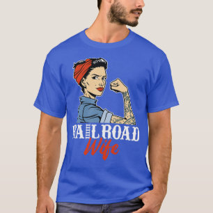 鉄道おもしろい妻トレイングラフィック鉄道愛好家 Tシャツ