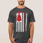 鉄道おもしろい旗列車愛好家ギフト男性へ Tシャツ (正面)