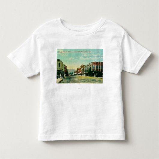 鉄道からの第6通りの南眺め トドラーTシャツ (正面)