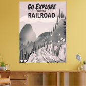 鉄道で探検に行こう キャンバスプリント (インサイチュ (リビング))