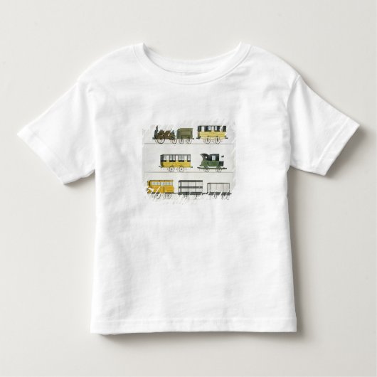 鉄道で雇われるコーチは「Livからの7つをめっきします トドラーTシャツ (正面)