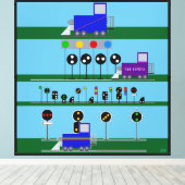 鉄道で  キャンバスプリント (インサイチュ (ウッドフロア))