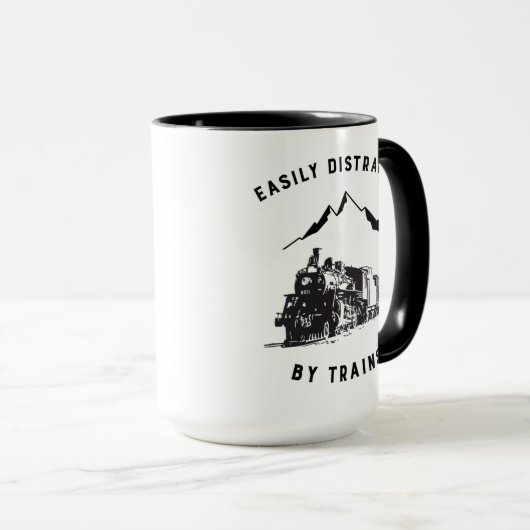 鉄道のマグで容易に気おもしろいを取られる マグカップ (正面右)