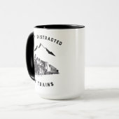 鉄道のマグで容易に気おもしろいを取られる マグカップ (正面左)