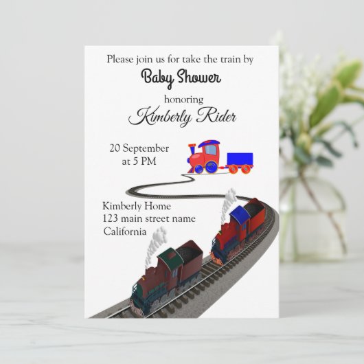 鉄道の列車の招待状 招待状 (スタンド正面)