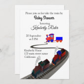 鉄道の列車の招待状 招待状 (正面/裏面)