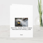 鉄道の嵐の日。ハッピーバースデー カード (裏面)