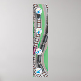 鉄道の成長チャート ポスター