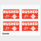 鉄道の明白なステッカーによって急がせる 長方形シール (シート)