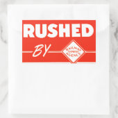 鉄道の明白なステッカーによって急がせる 長方形シール (バッグ)